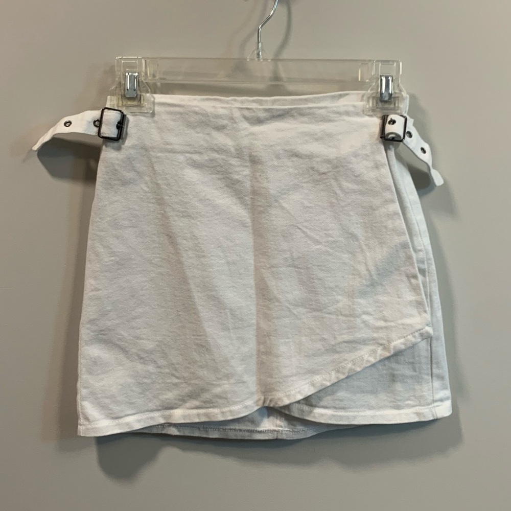 Princess Polly White Jean Skirt
